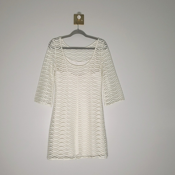 Lilly Pulitzer Topanga Dress Small Cream Crochet Lace Beach Coastal Vacation - Picture 6 of 15